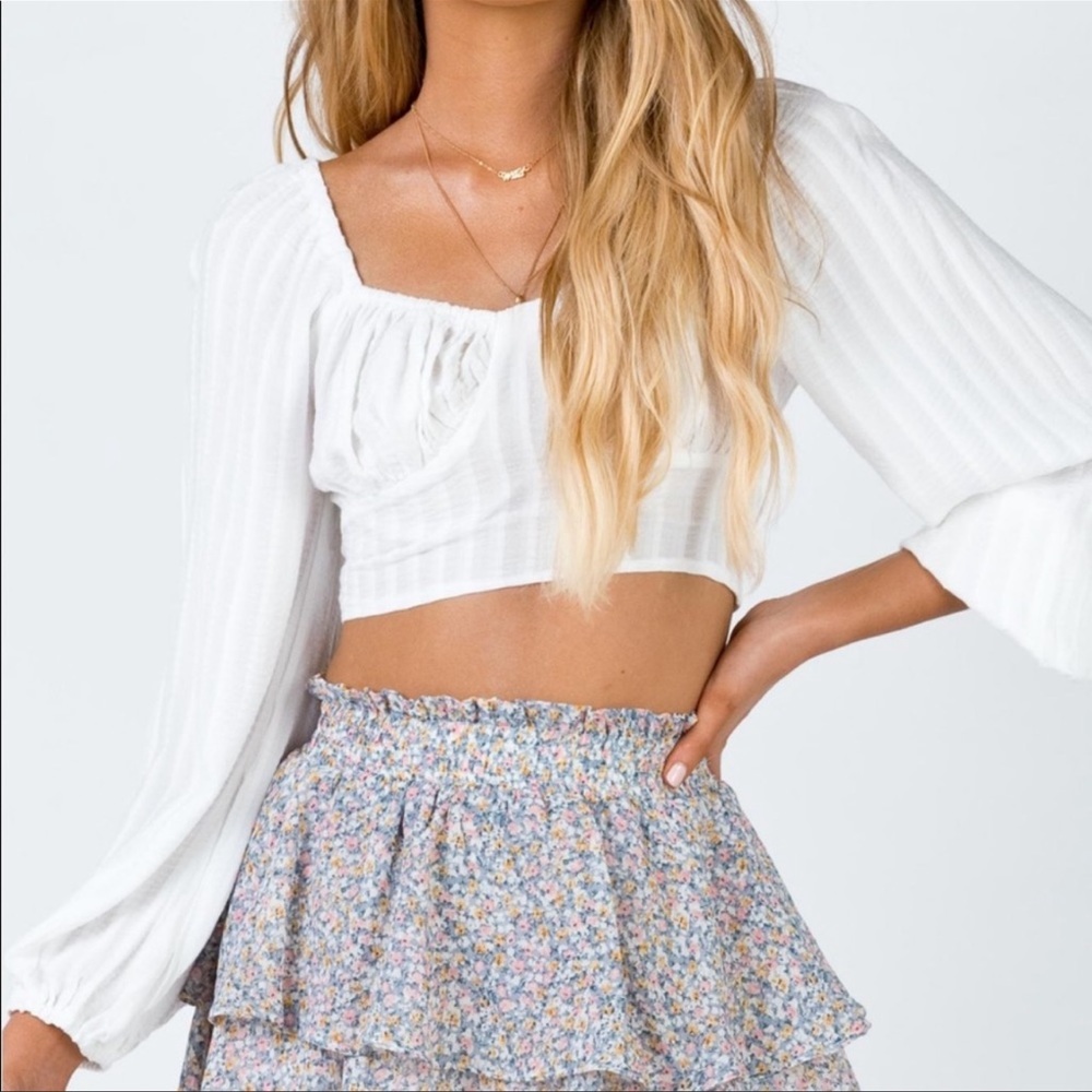 princess polly long sleeve crop top